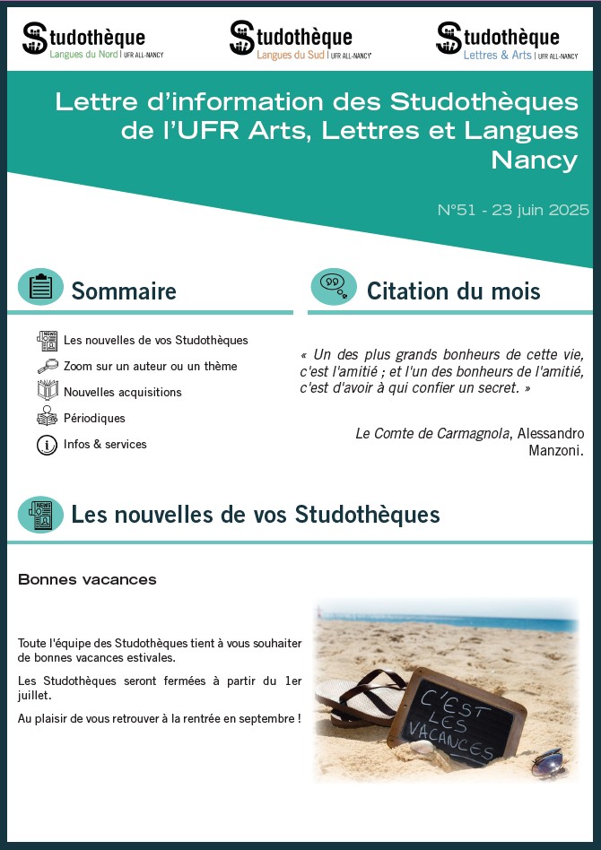 Lettre d'information n°51