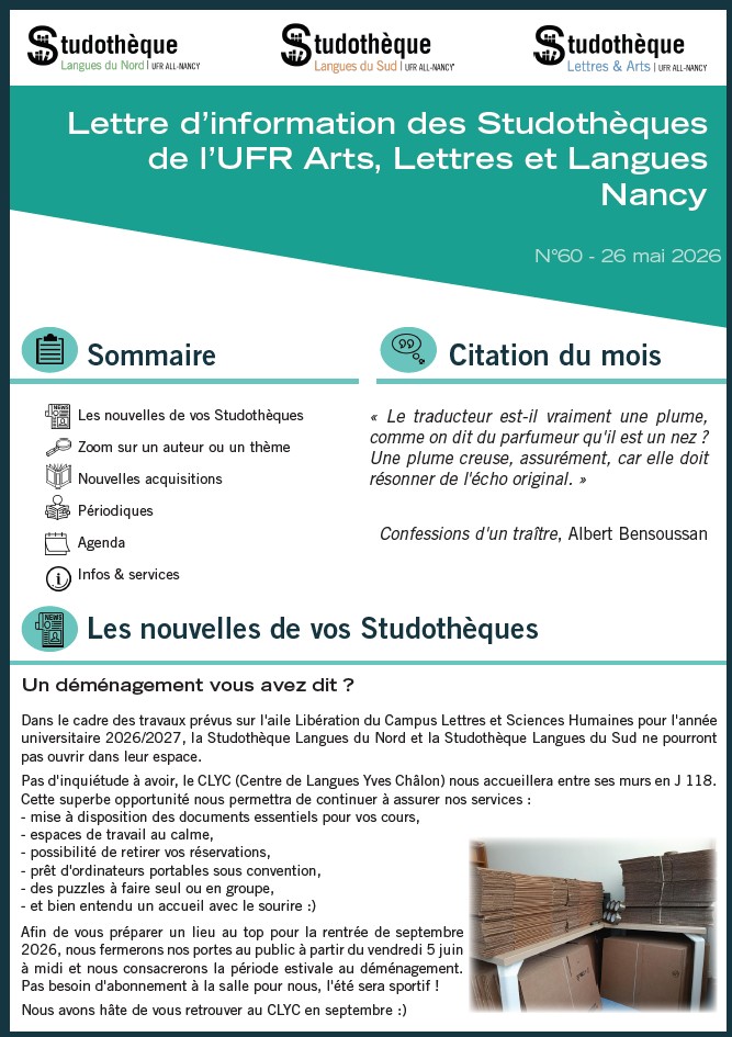 Lettre d'information n°60