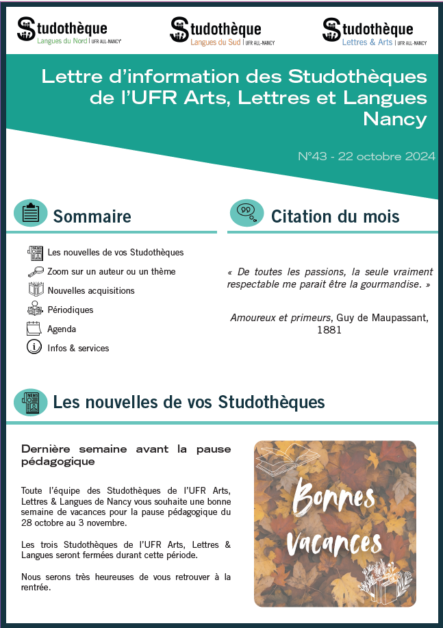 Lettre d'information n°43