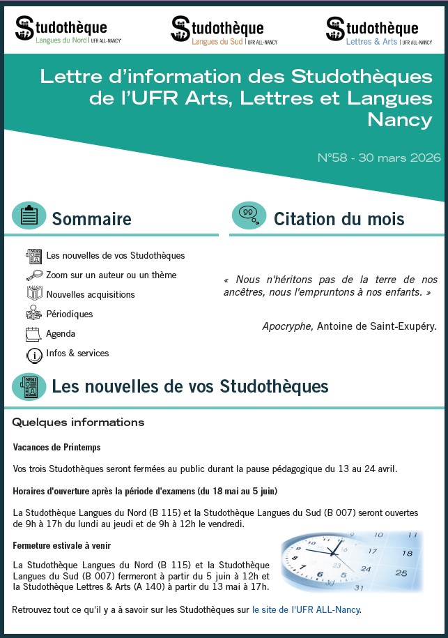 Lettre d'information n°58